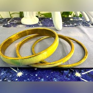 🩵💛 Antique Bracelet Set of 3 Sizes 💛🩵